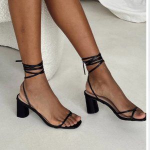 Princess Polly THE LENA HEELS BLACK